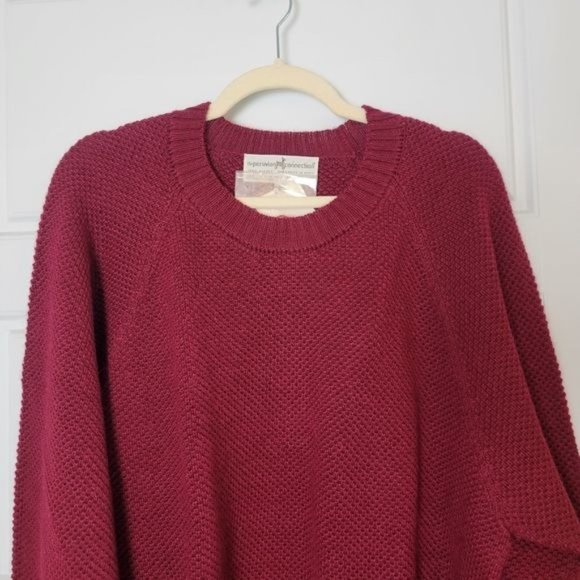 Men's Peruvian Connection 100% Alpaca sweater in Cranberry size Large NWT - Picture 2 of 7